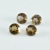 Smoky Quartz 1PC Large 10x10 MM Round Faceted Brown Shine Semi Precious Loose Gemstones