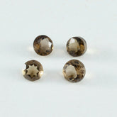 Smoky Quartz 1PC Tiny 6x6 MM Round Faceted Brown Polished Semi Precious Loose Gemstones