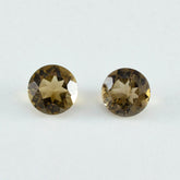 Smoky Quartz 1PC Small 8x8 MM Round Faceted Brown Luster Semi Precious Loose Gems