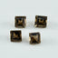 Smoky Quartz 1PC Tiny 5x5 MM Square Faceted Brown Sparkling Semi Precious Loose Gemstone