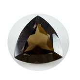 Smoky Quartz 1PC Chunky 15x15 MM Triangle Faceted Brown Superior Semi Precious Gems
