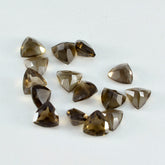 Smoky Quartz 10PC Tiny 3x3 MM Triangle Faceted Brown Fiery Semi Precious Gems