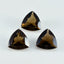 Smoky Quartz 1PC Medium 9x9 MM Triangle Faceted Brown Lustrous Semi Precious Loose Gemstone