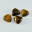 Tiger Eye 1PC Large 10x10 MM Triangle Cabochon Brown Fine semi Precious Loose Gemstone