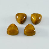 Tiger Eye 10PC Tiny 5x5 MM Triangle Cabochon Brown Polished semi Precious Loose Gemstones