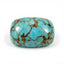 Turquoise 1PC Large 10x12 MM Emerald Cabochon Blue Luster semi Precious Precious Gemstone