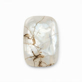 White Pearl 1PC Large 10x12 MM Emerald Cabochon White Sparkling Precious Semi Precious Gemstone