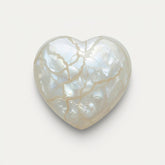 White Pearl 1PC Large 10x10 MM Heart Cabochon White Shine Precious Loose Gems