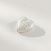 White Pearl 10PC Tiny 3x3 MM Heart Cabochon White Fiery Precious Gems