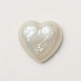 White Pearl 1PC Small 7x7 MM Heart Cabochon White Splendid Precious Semi Precious Gemstone