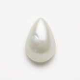 White Pearl 1PC Large 8x12 MM Pear Cabochon White Genuine Precious Precious Gemstone
