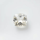 White Topaz 1PC Medium 9x9 MM Cushion Faceted White Lustrous Semi Precious Gems