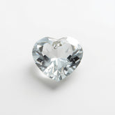 White Topaz 1PC Large 10x10 MM Heart Faceted White Shine Semi Precious Loose Gems