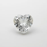 White Topaz 1PC Medium 9x9 MM Heart Faceted White Lustrous Semi Precious Gems
