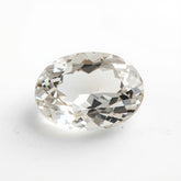 White Topaz 1PC Large 10x12 MM Oval Faceted White Polished Semi Precious Loose Gemstones