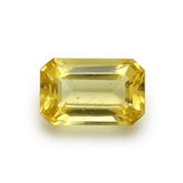Yellow Sapphire 1PC Large 10x14 MM Emerald Faceted Yellow Polished Precious Loose Gemstones