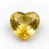 Yellow Sapphire 1PC Chunky 13x13 MM Heart Faceted Yellow Natural Precious Loose Gemstone
