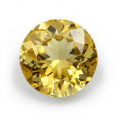 Yellow Sapphire 1PC Large 10x10 MM Round Faceted Yellow Shine Precious Loose Gemstones