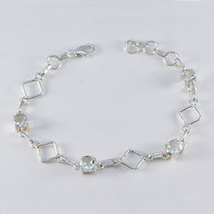 Green Amethyst Coffee Day Delicate Light Green Silver Links Bracelet featuring sparkling gemstones and elegant design