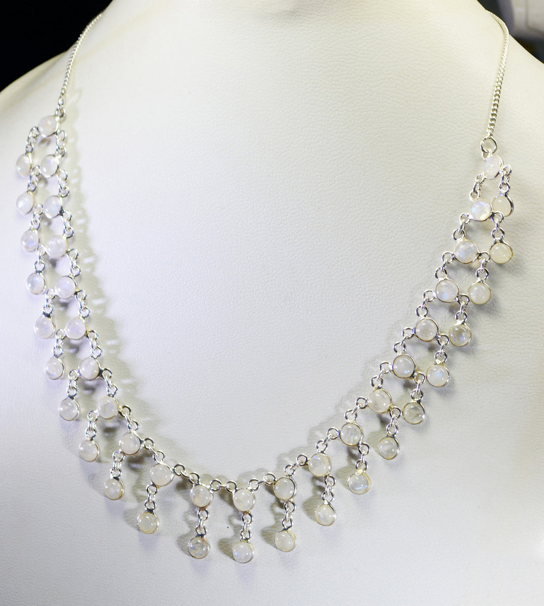 handcrafted 925 solid sterling silver fine genuine white necklace gift uk