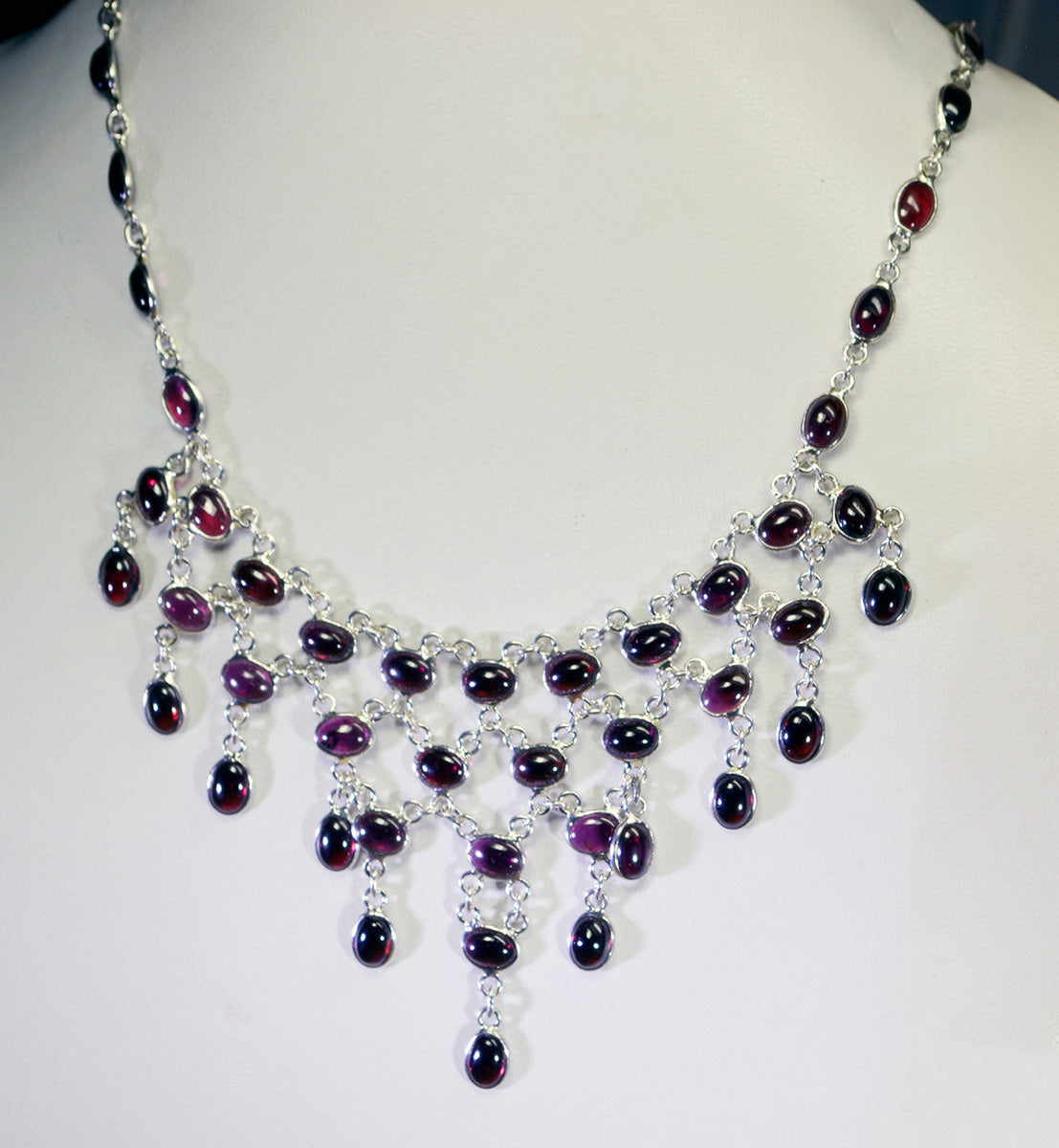 india 925 solid sterling silver bewitching natural red necklace gift uk