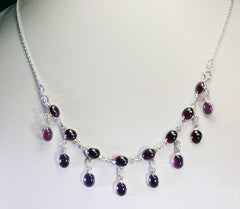 gewöhnliche 925 Sterling Silber verlockende echte rote Halskette Geschenk UK