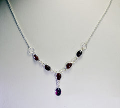 regular 925 solid sterling silver excellent natural red necklace gift uk