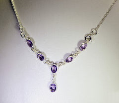 suppiler 925 solid sterling silver comely natural purple necklace gift uk