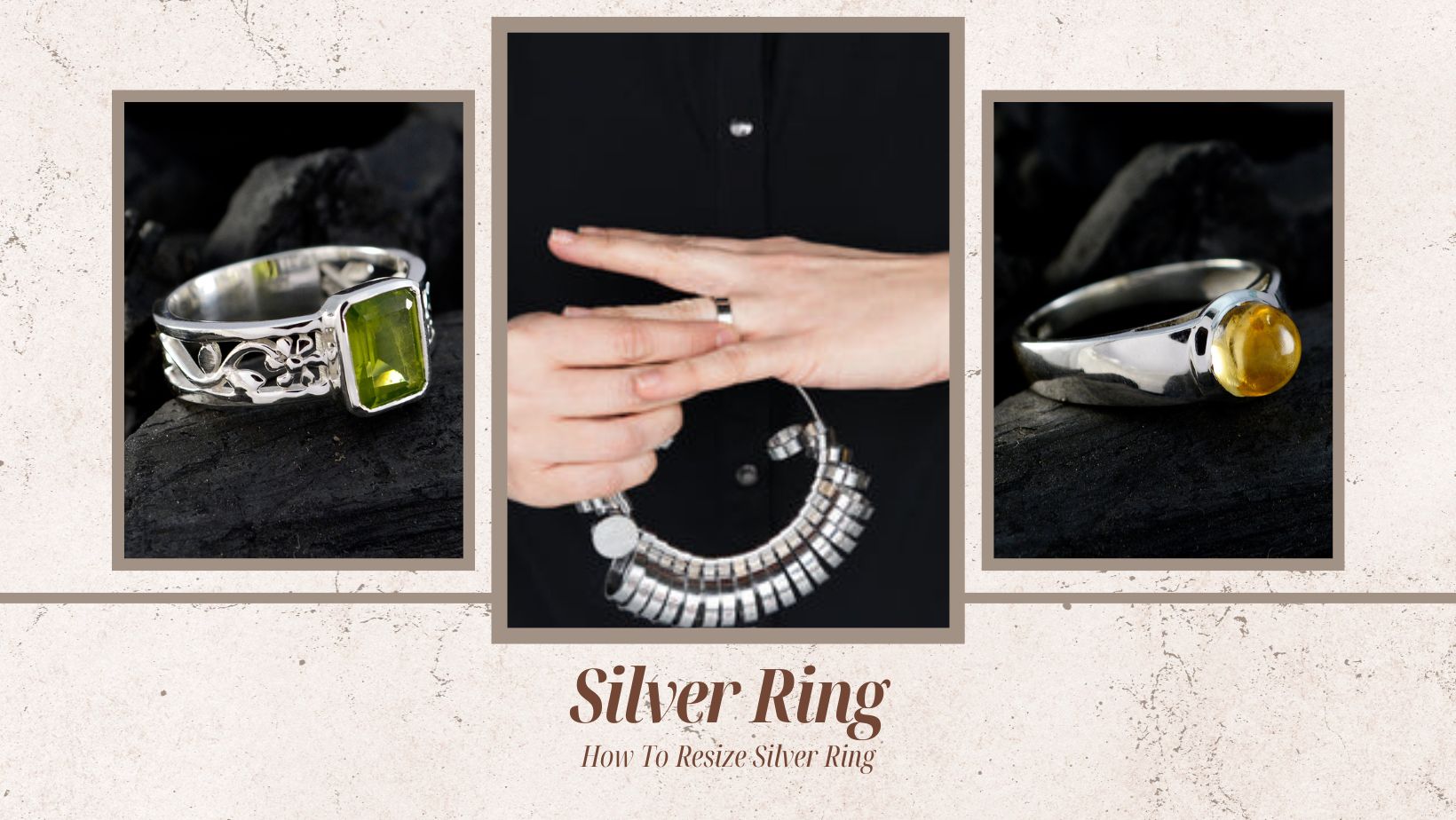 Silver Ring collection showcasing various styles and a guide on How To Resize Silver Ring