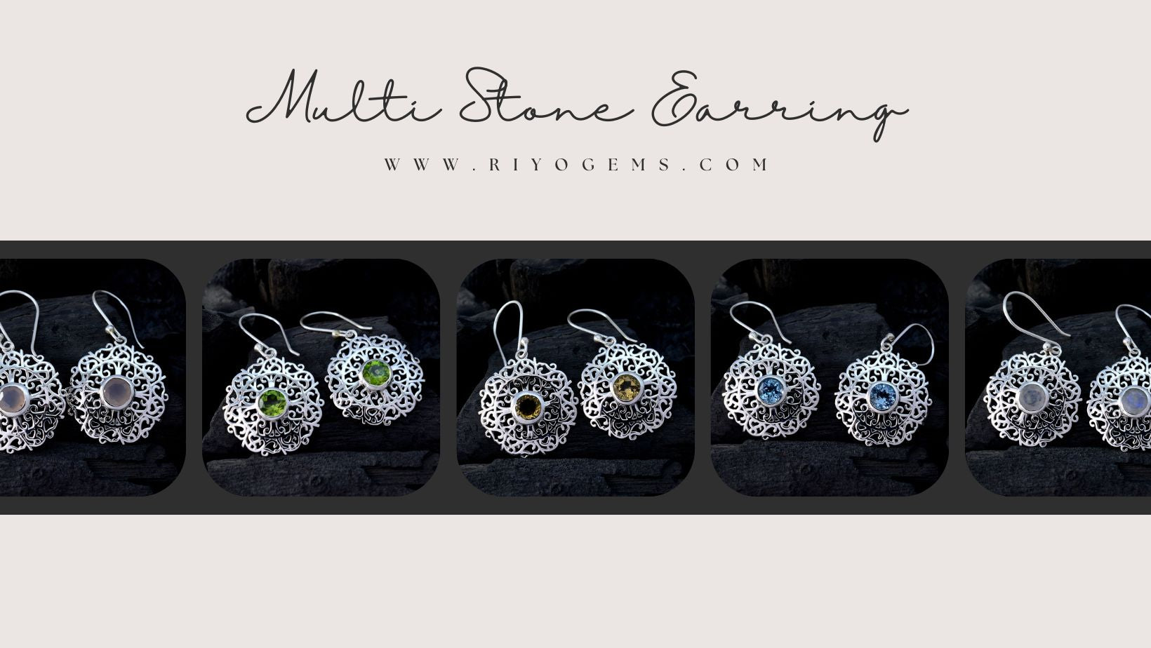 Stylish multi stone earrings showcasing hammered silver jewelry wholesale for a chic look