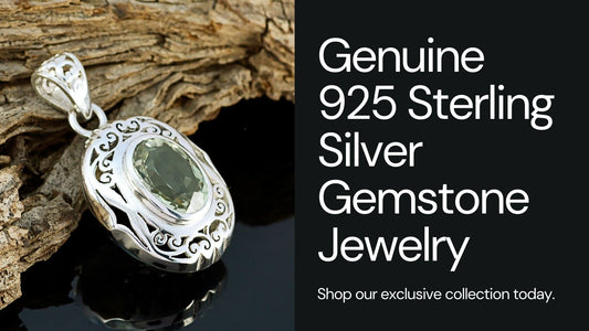 Genuine 925 Sterling Silver Gemstone Jewelry