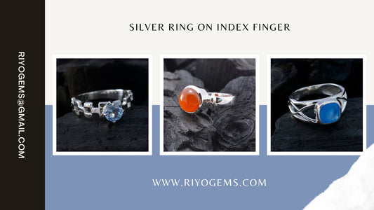 Collection of 925 sterling silver index finger rings featuring unique designs and gemstones