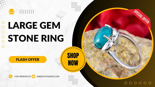 Large Gem Stone Ring