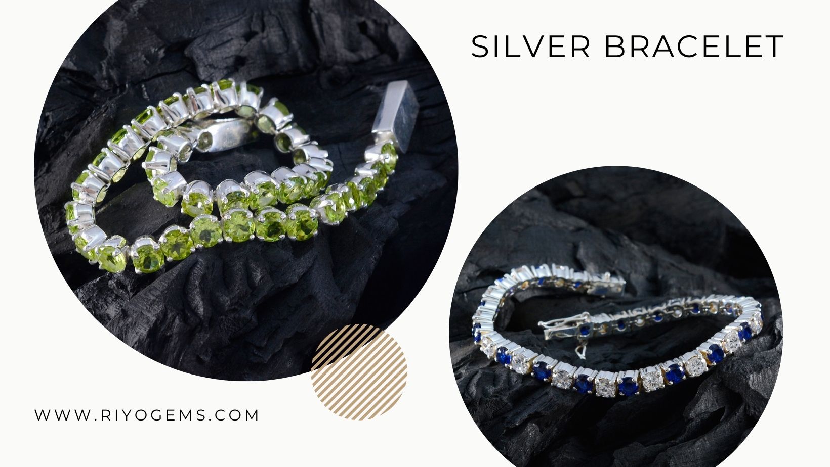 Elegant 925 sterling silver bracelet designs featuring colorful gemstones and unique styles