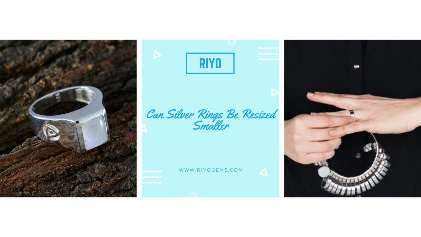 Close-up of silver rings and hands demonstrating how Can Silver Rings Be Resized Smaller