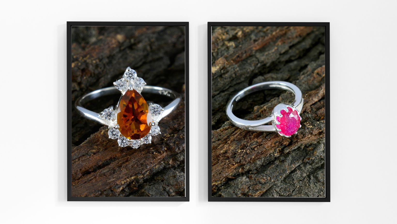 Beautiful silver rings with stones, perfect examples for how to clean silver ring with stones