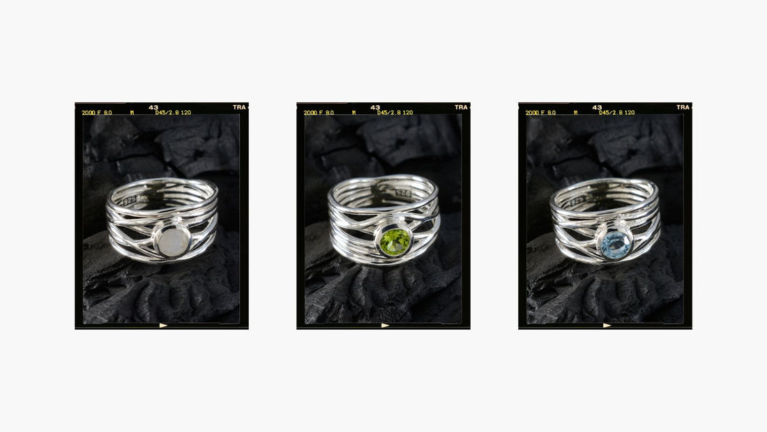 Three Elegant Silver Rings featuring unique designs; the query Does Silver Ring Rust applies