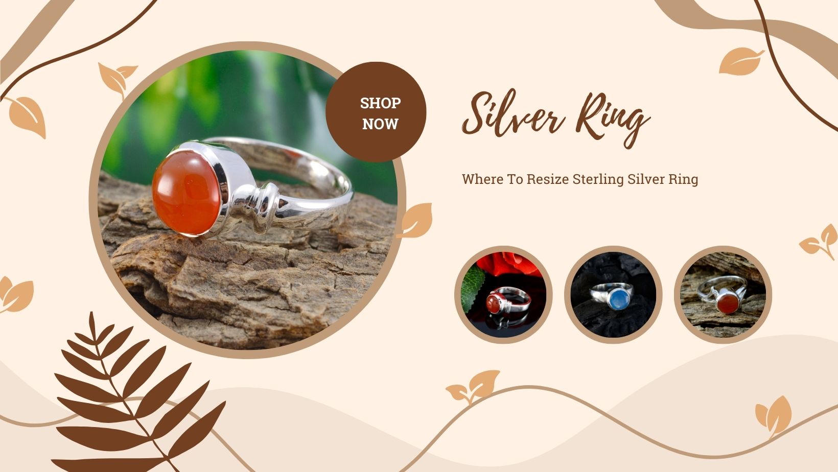 Beautiful sterling silver ring with red stone showcasing where to resize sterling silver ring