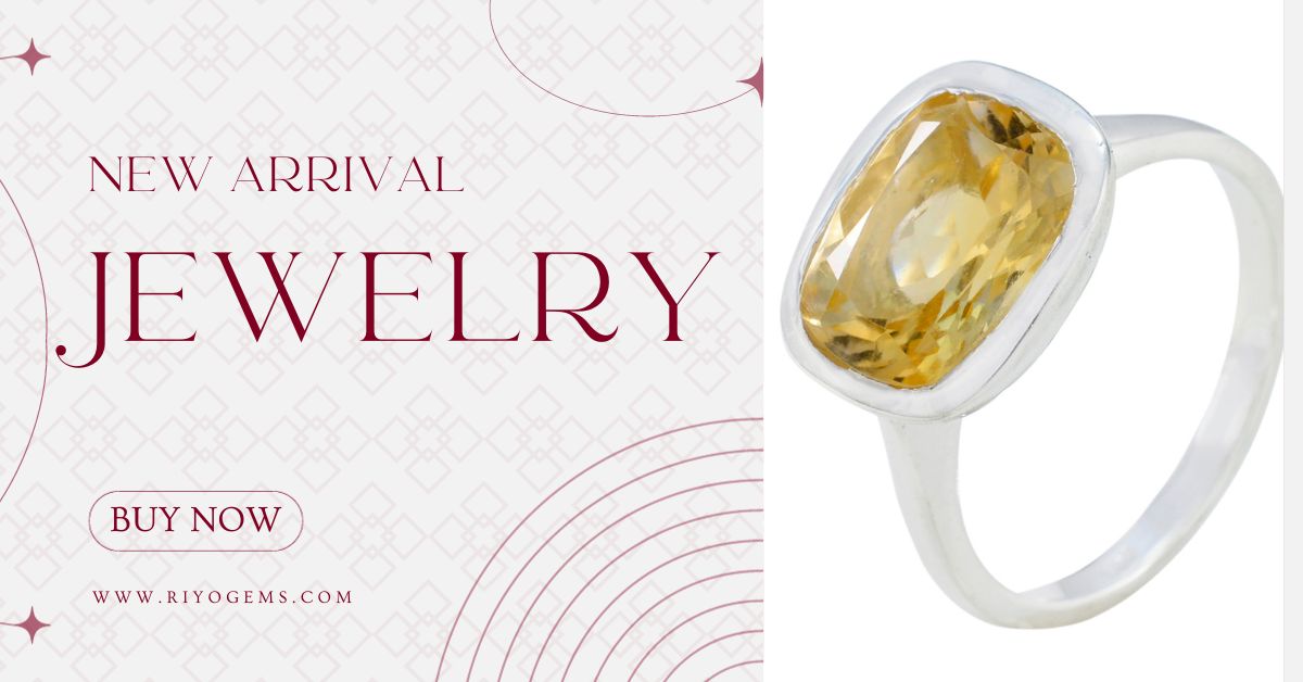 New arrival chunky sterling silver rings featuring a beautiful yellow gemstone design