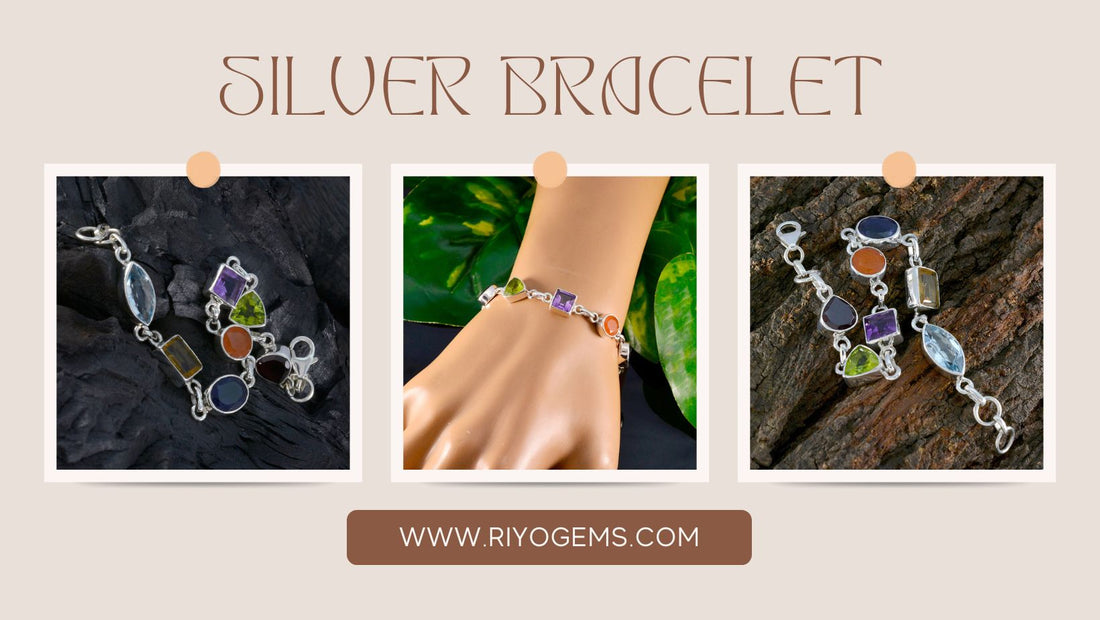 Unique silver bracelets showcasing various gemstones, exploring the meaning of silver bracelets