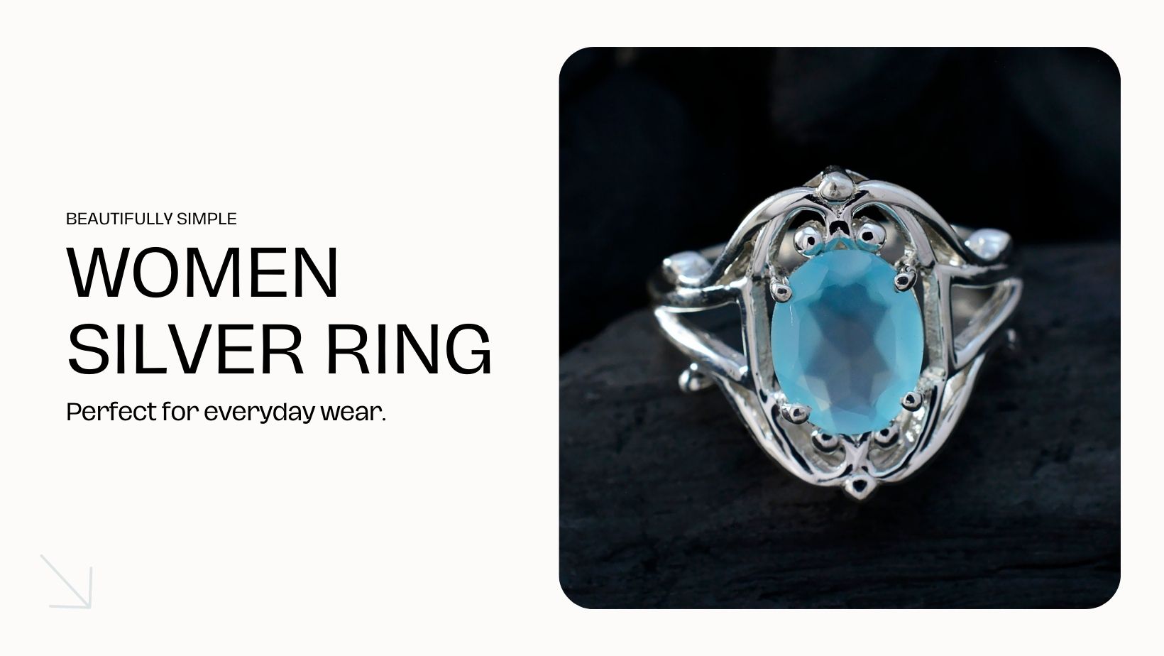 Womens Plain Silver Ring