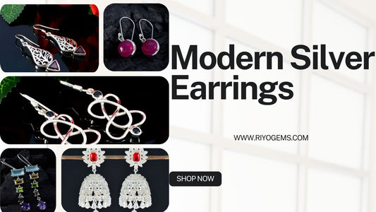 Modern Silver Earrings