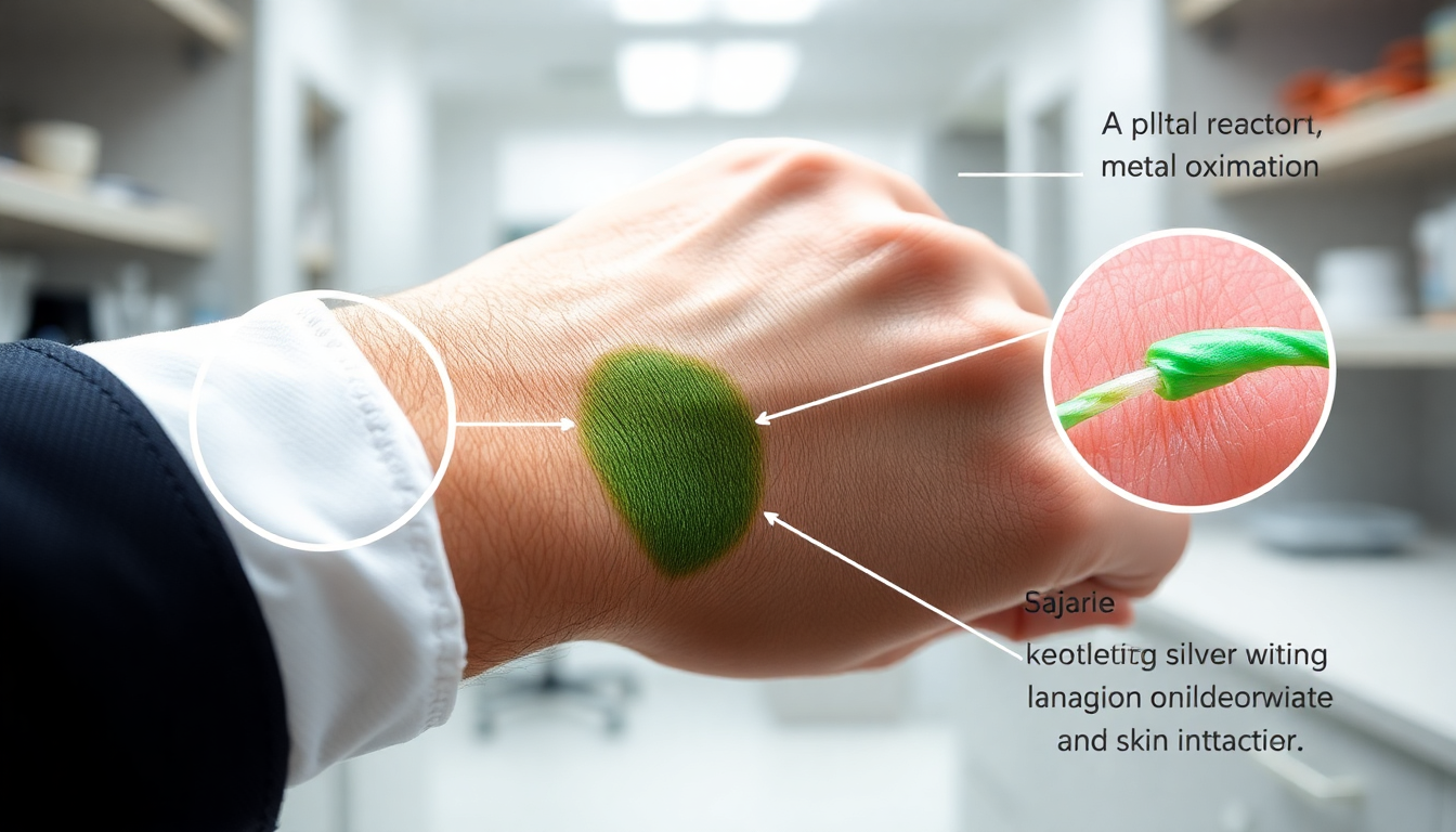 does silver turn your skin green ?