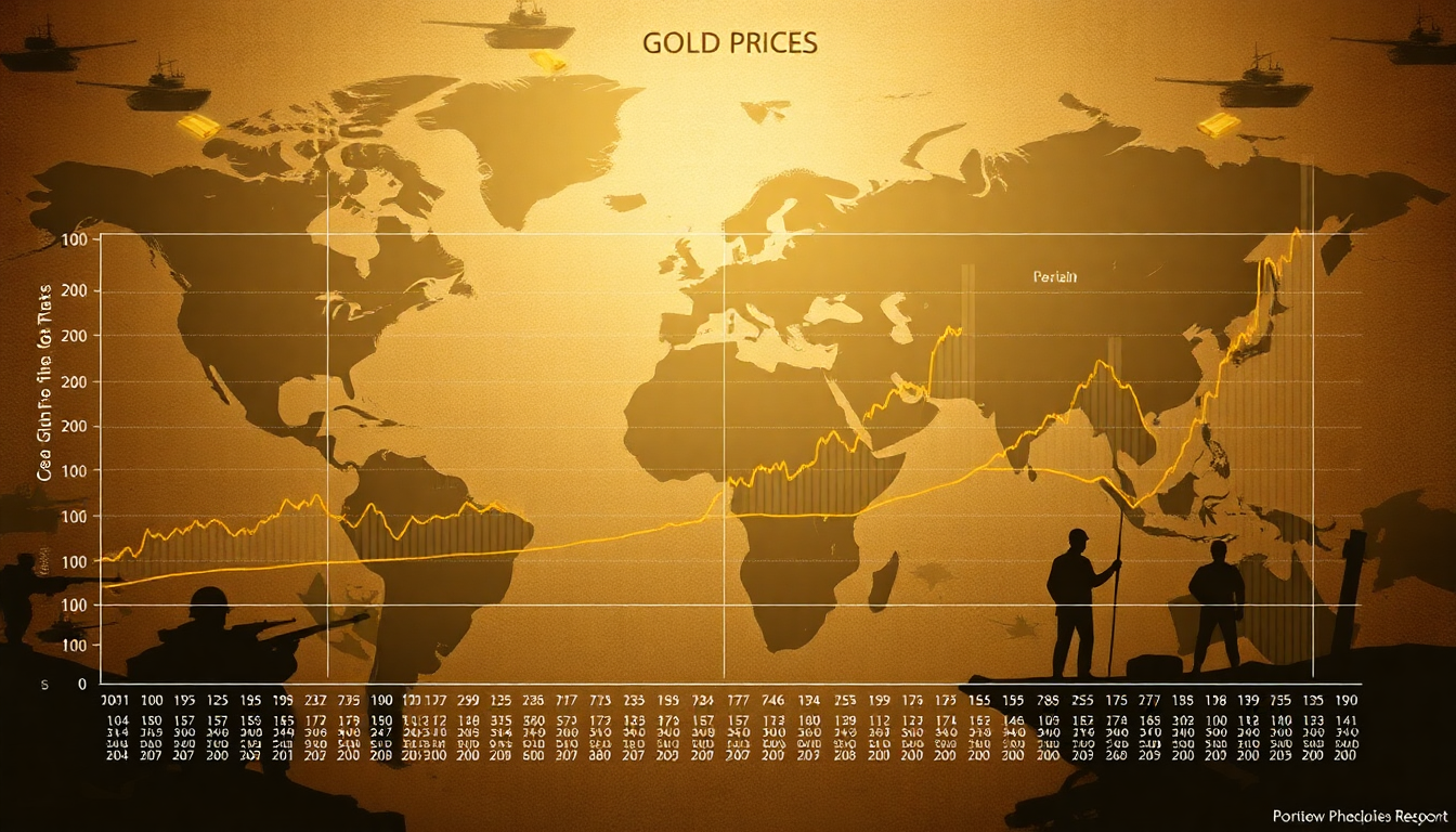 gold price with world war