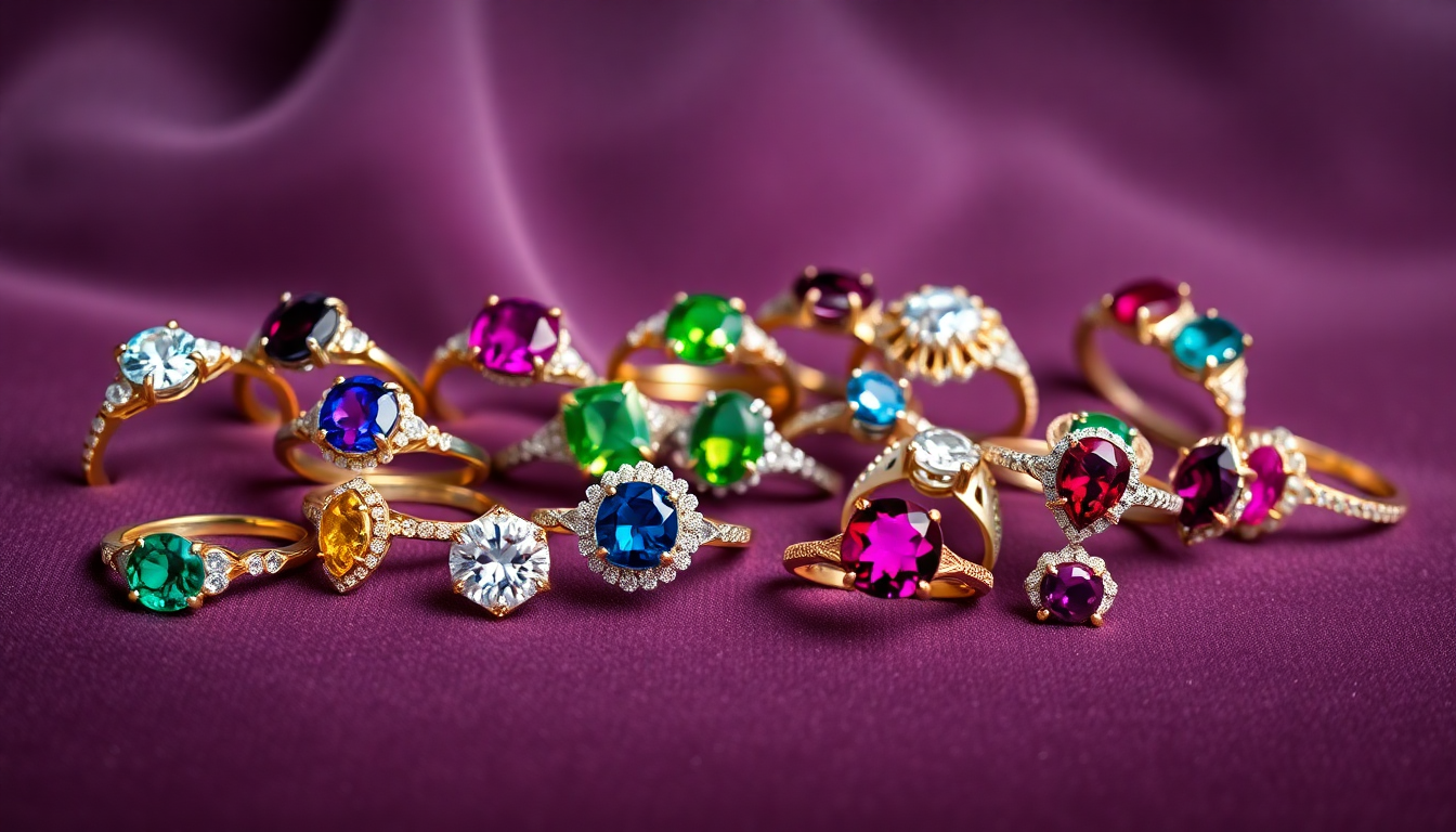 gemstone or diamond engagement ring