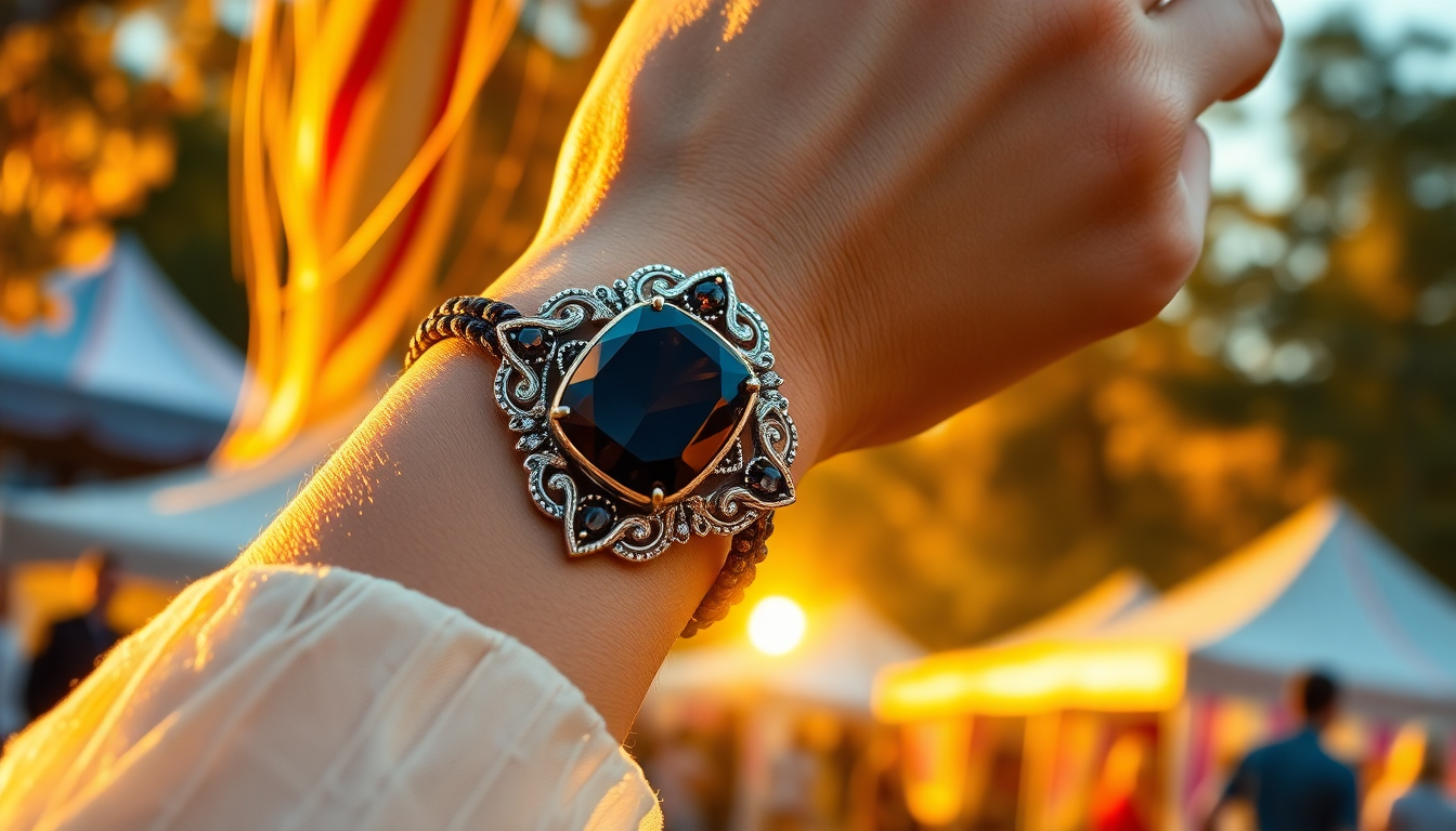 925 Silver Smoky Quartz Statement Bracelet: The Ultimate Fall Festival Fashion Essential