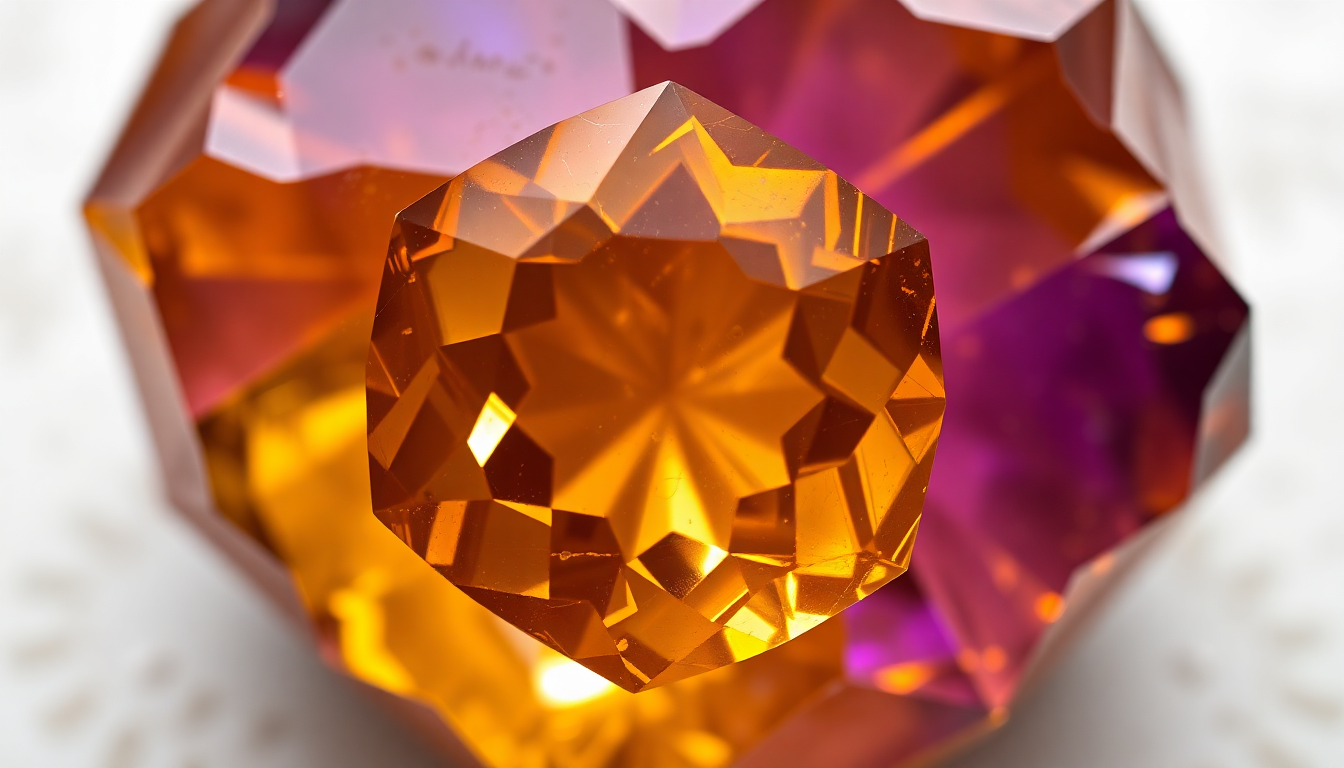 Discover the Captivating Beauty of Bio Ametrine Doublet Quartz Gemstones