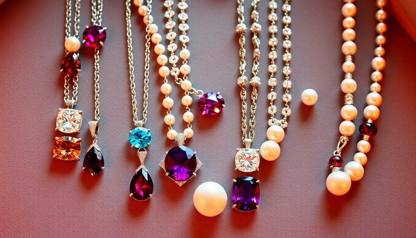 gemstone and pearl necklace