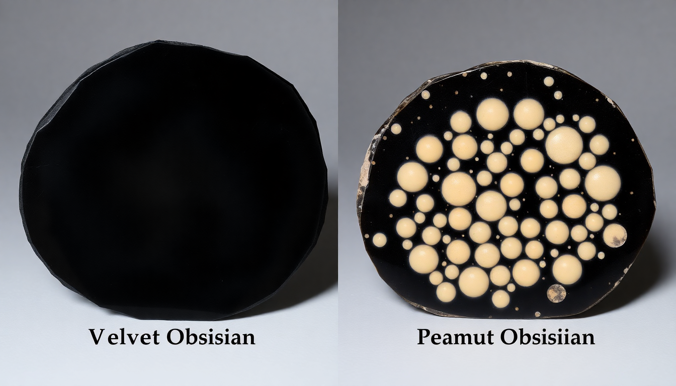 Velvet Obsidian vs. Peanut Obsidian: Visual Guide to Volcanic Glasses