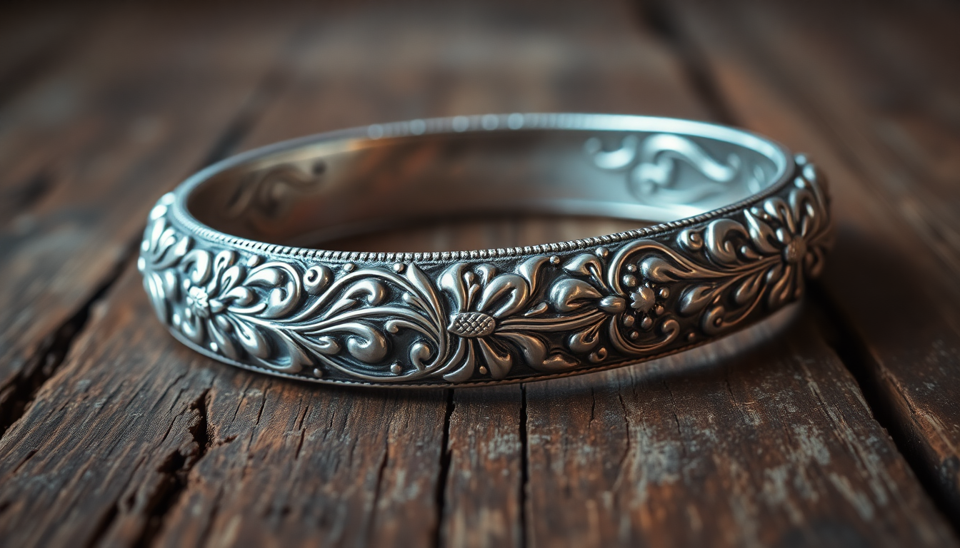 Heavy Silver Artisan Carved Bracelet Heirloom Jewelry Trend 2026